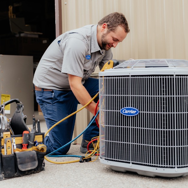 Performing maintenance for a HVAC product